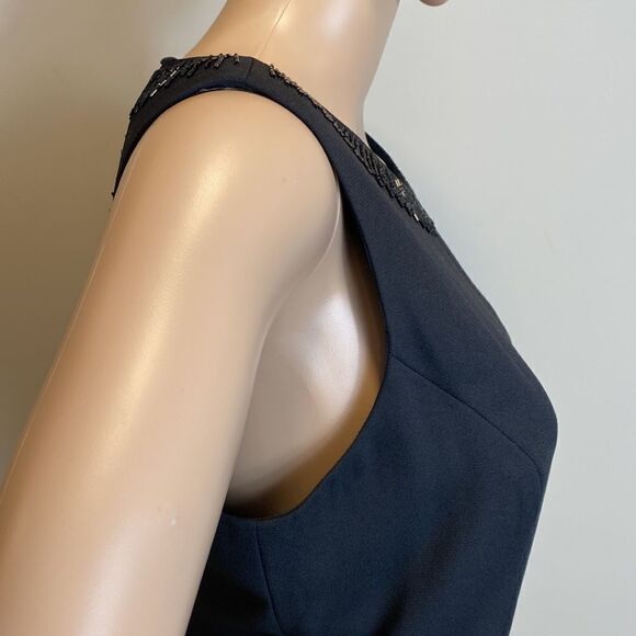 Liz Claiborne Night black beaded sleeveless maxi dress size 8 - Picture 4 of 11